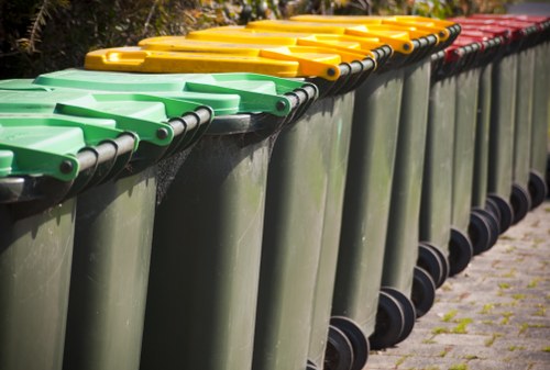 Professional waste clearance team at work